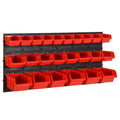 VidaXL 26-delige Sorteersysteemset 77x39 cm polypropeen rood en zwart