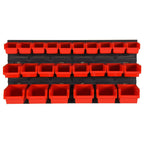 VidaXL 26-delige Sorteersysteemset 77x39 cm polypropeen rood en zwart