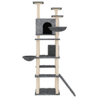 Vidaxl kattenmeubel met sisal krabpalen 191 cm donkergrijs