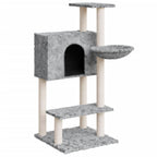 Vidaxl kattenmeubel met sisal krabpalen 108,5 cm lichtgrijs