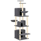 Vidaxl kattenmeubel met sisal krabpalen 180 cm donkergrijs