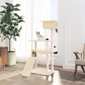 Vidaxl kattenmeubel met sisal krabpalen 131 cm crèmekleurig