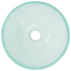 Vidaxl wasbak 30x12 cm gehard glas mat