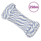 Vidaxl boot touw 3 mm 250 m polypropyleen wit