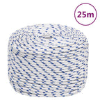 Vidaxl boot touw 6 mm 25 m polypropyleen wit
