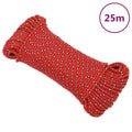 Vidaxl boottouw 5 mm 25 m polypropyleen rood
