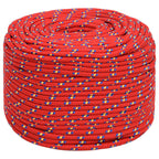Vidaxl boottouw 6 mm 25 m polypropyleen rood