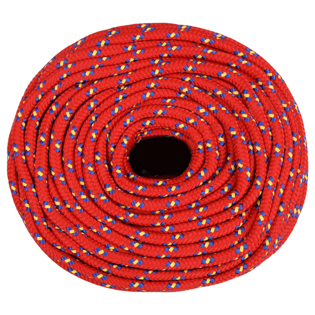 Vidaxl boottouw 6 mm 50 m polypropyleen rood