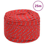 Vidaxl boottouw 8 mm 25 m polypropyleen rood
