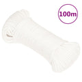 Vidaxl boottouw 3 mm 100 m polypropyleen volwit