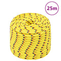 Vidaxl boottouw 12 mm 25 m polypropyleen geel