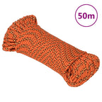 Vidaxl boottouw 4 mm 50 m polypropyleen oranje