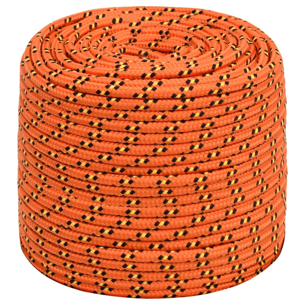 Vidaxl boottouw 6 mm 25 m polypropyleen oranje