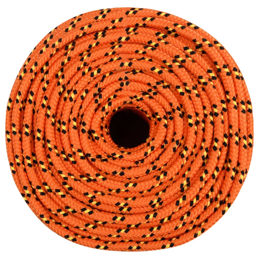 Vidaxl boottouw 6 mm 25 m polypropyleen oranje