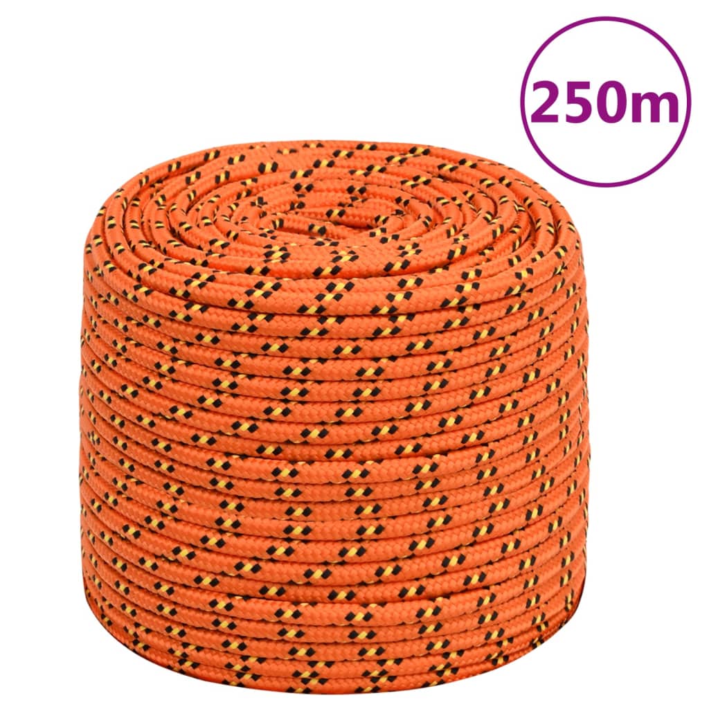 Vidaxl boottouw 8 mm 250 m polypropyleen oranje