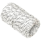 Vidaxl boottouw gevlochten 2 mmx50 m polyester wit