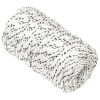 Vidaxl boottouw gevlochten 2 mmx100 m polyester wit