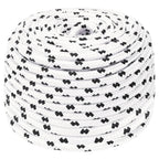 Vidaxl boottouw gevlochten 6 mmx25 m polyester wit