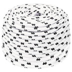 Vidaxl boottouw gevlochten 10 mmx25 m polyester wit