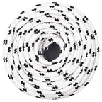Vidaxl boottouw gevlochten 10 mmx25 m polyester wit