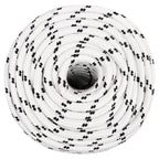 Vidaxl boottouw gevlochten 12 mmx25 m polyester wit