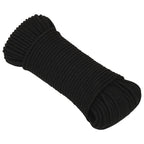 Vidaxl werktouw 3 mm 25 m polyester zwart