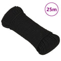 Vidaxl werktouw 5 mm 25 m polyester zwart