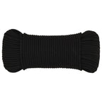 Vidaxl werktouw 5 mm 25 m polyester zwart