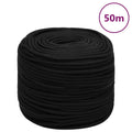 Vidaxl werktouw 6 mm 50 m polyester zwart
