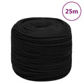 Vidaxl werktouw 10 mm 25 m polyester zwart