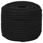 Vidaxl werktouw 14 mm 250 m polyester zwart