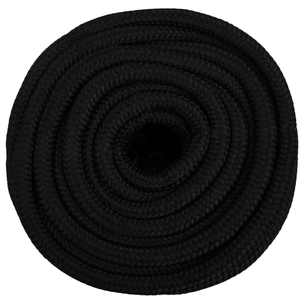 Vidaxl werktouw 18 mm 50 m polyester zwart