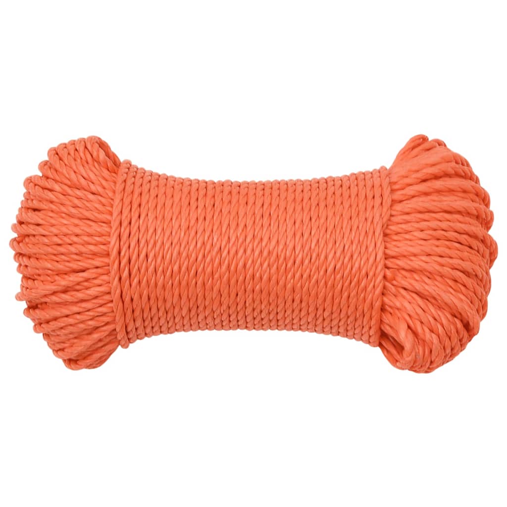 Vidaxl werktouw 8 mm 25 m polypropeen oranje