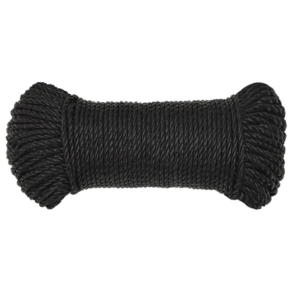 Vidaxl werktouw 8 mm 250 m polypropeen zwart