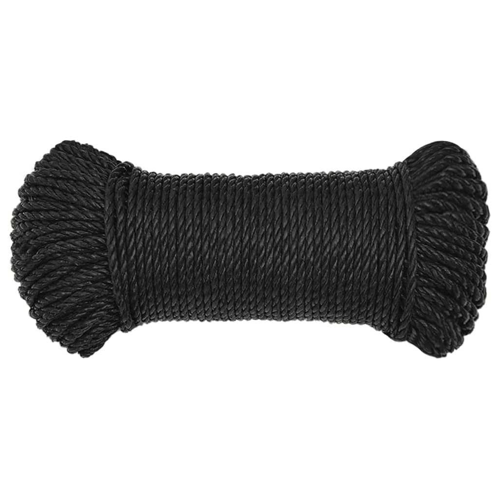 Vidaxl werktouw 8 mm 500 m polypropeen zwart