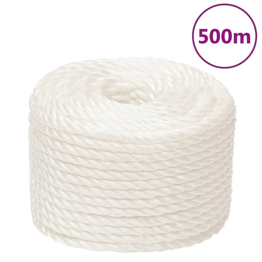Vidaxl werktouw 12 mm 500 m polypropeen wit