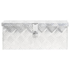 Vidaxl opbergbox 50x15x20,5 cm aluminium zilverkleurig