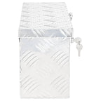 Vidaxl opbergbox 50x15x20,5 cm aluminium zilverkleurig