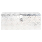 Vidaxl opbergbox 60x23,5x23 cm aluminium zilverkleurig