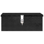 Vidaxl opbergbox 60x23,5x23 cm aluminium zwart