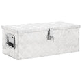 Vidaxl opbergbox 70x31x27 cm aluminium zilverkleurig