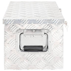 Vidaxl opbergbox 70x31x27 cm aluminium zilverkleurig