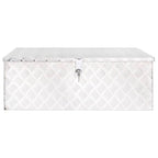 Vidaxl opbergbox 90x47x33,5 cm aluminium zilverkleurig