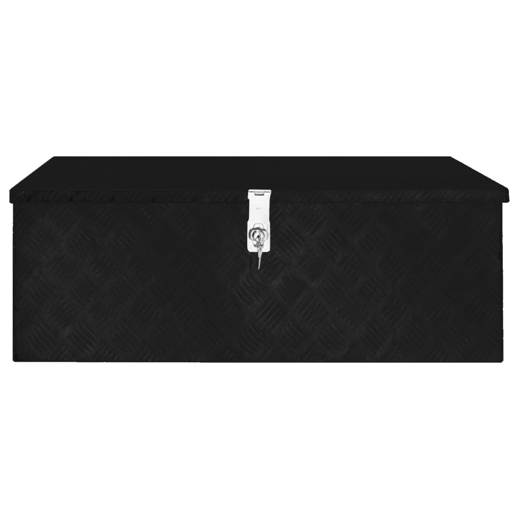 Vidaxl opbergbox 90x47x33,5 cm aluminium zwart