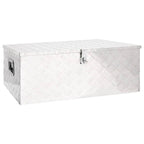 Vidaxl opbergbox 100x55x37 cm aluminium zilverkleurig