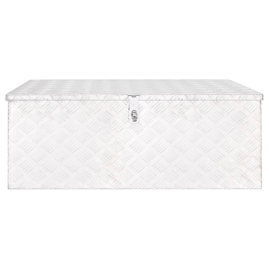 Vidaxl opbergbox 100x55x37 cm aluminium zilverkleurig