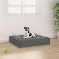 Vidaxl hondenmand 51,5x44x9 cm massief grenenhout grijs