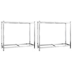 VidaXL Bandenrekken 2-laags 2 st 110x40x110 cm staal zilverkleurig