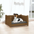 Vidaxl hondenmand 55,5x45,5x28 cm massief grenenhout honingbruin
