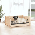 Vidaxl hondenbed 65,5x50,5x28 cm massief grenenhout
